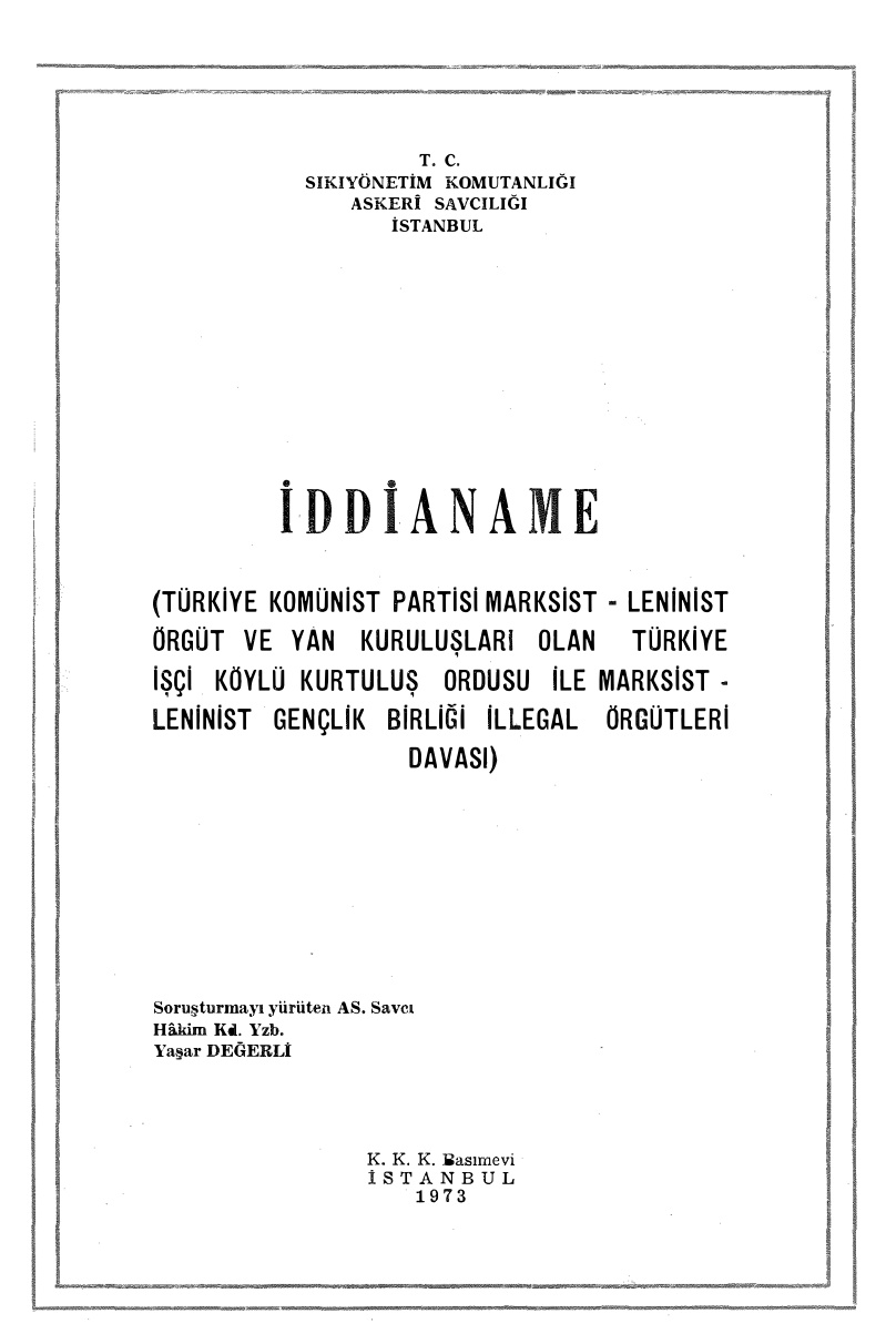 İddianame: TKP ML, TİKKO, TMLGB PDF İndir – Kolektif