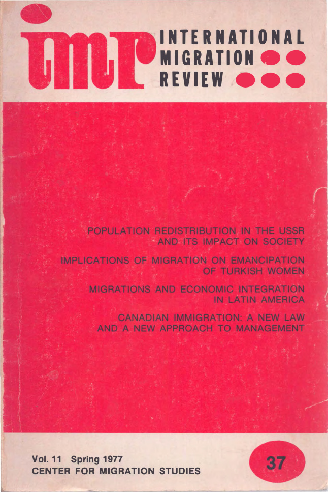 International Migration Review Vol 11 1977 PDF İndir – Kolektif