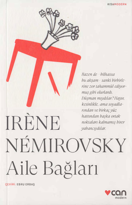 İrene Nemirovsky Aile Bağları Can Yayınları Kitap Kapağı