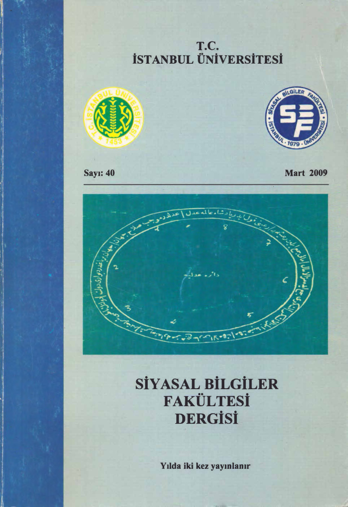İstanbul Üniversitesi Siyasal Bilgiler Fakültesi Dergisi Sayı 040 Mart 2009 PDF İndir – Kolektif