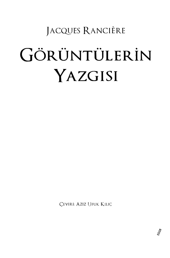 Görüntülerin Yazgısı PDF – Jacques Ranciere
