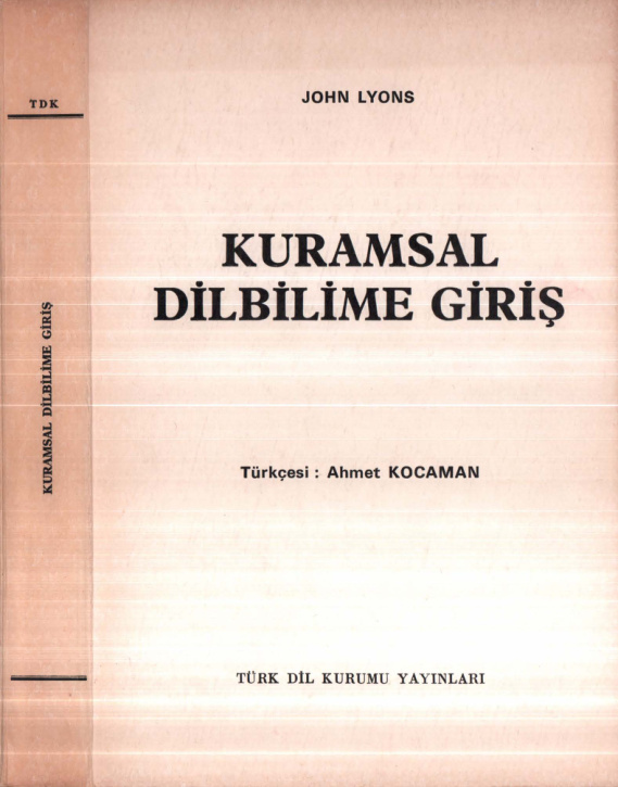 Kuramsal Dilbilime Giriş PDF – John Lyons