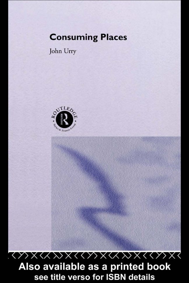 John Urry Consuming Places Kitap Kapağı