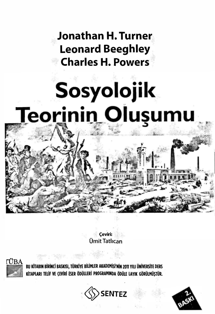 Sosyolojik Teorinin Oluşumu PDF – Jonathan H. Turner vd.