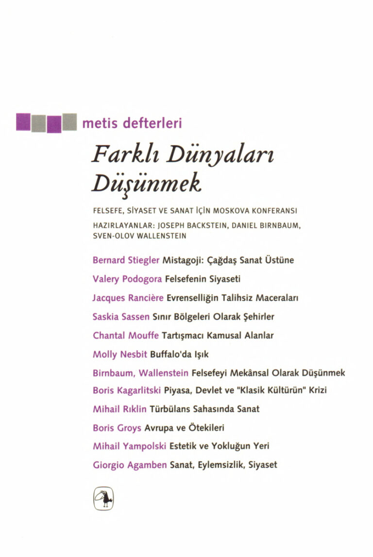 Joseph Backstein vd. Farklı Dünyaları Düşünmek Metis Yayınları Kitap Kapağı