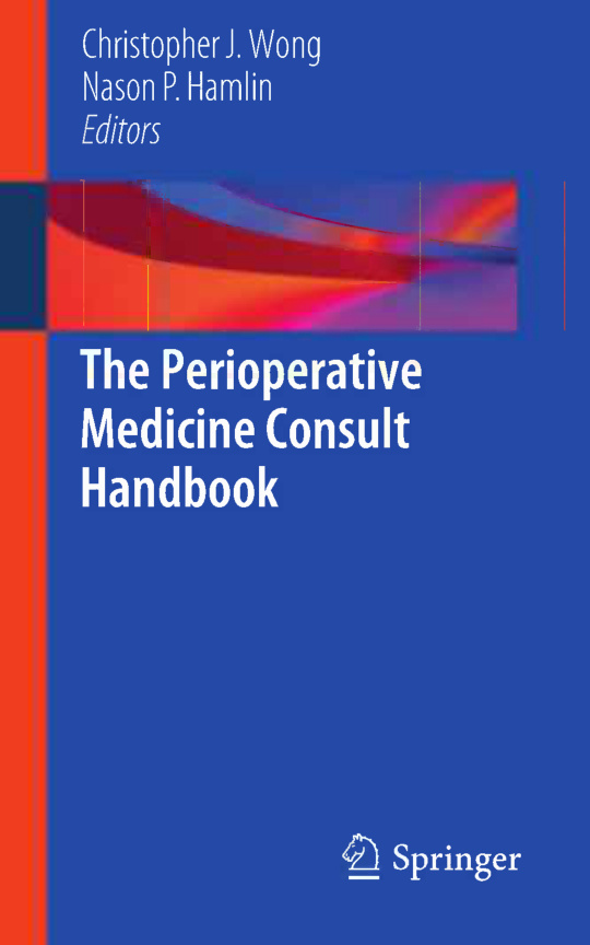 The Perioperative Medicine Consult Handbook PDF – Kara J. Mitchell MD vd.