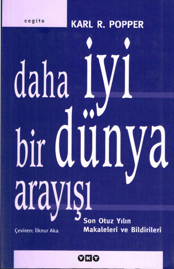 Daha İyi Bir Dünya Arayışı PDF – Karl R. Popper