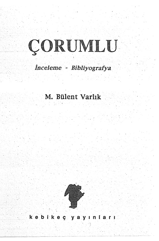 Kebikeç Sayı 003 Ek: Çorumlu İnceleme Bibliyografya PDF – Kolektif