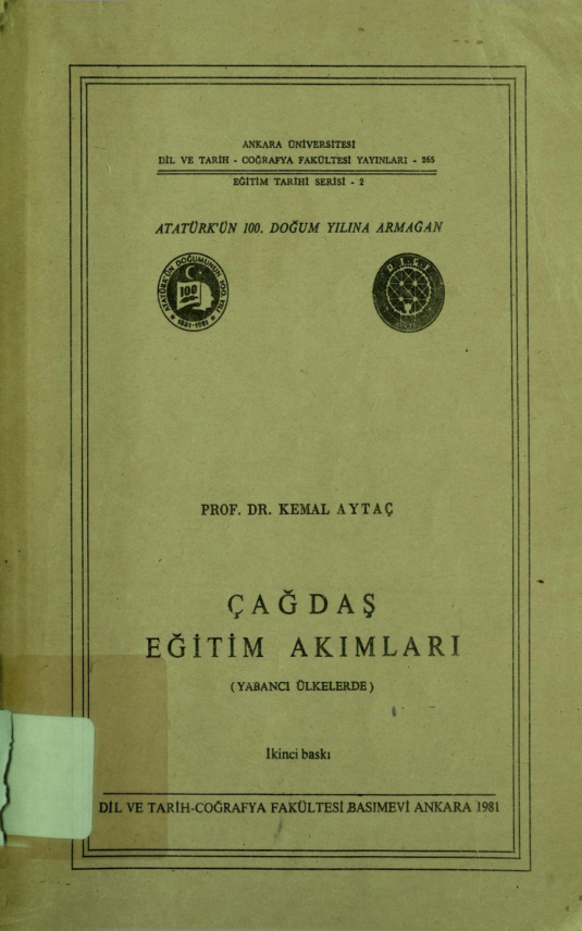 Çağdaş Eğitim Akımları PDF – Kemal Aytaç