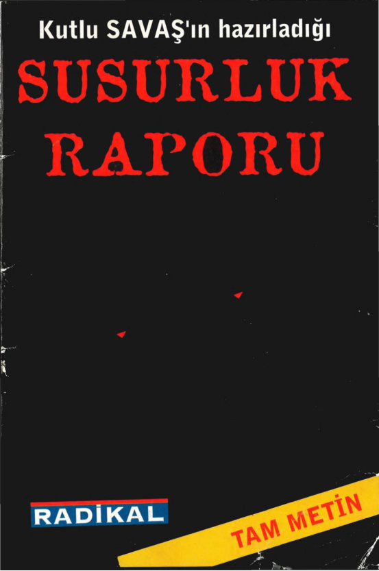 Susurluk Raporu PDF – Kutlu Savaş