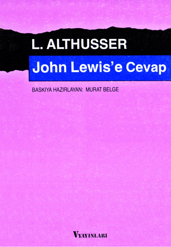 John Lewis’e Cevap PDF – Louis Althusser