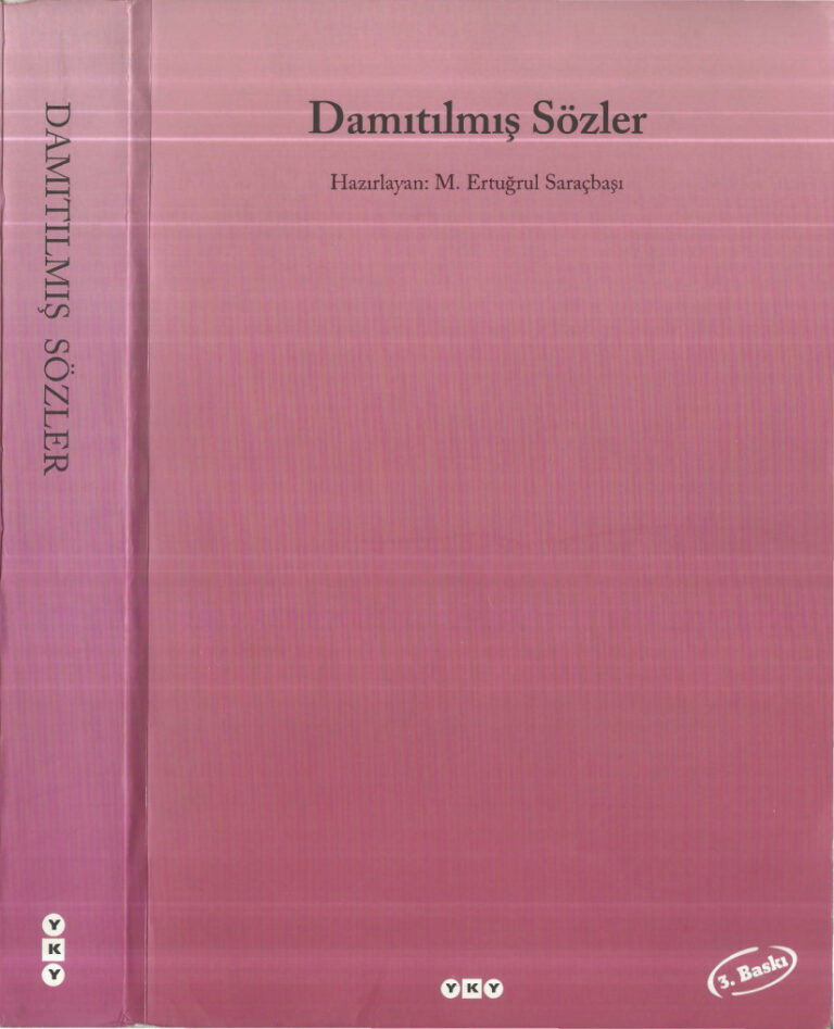 M. Ertuğrul Saraçbaşı Damıtılmış Sözler YKY Kitap Kapağı