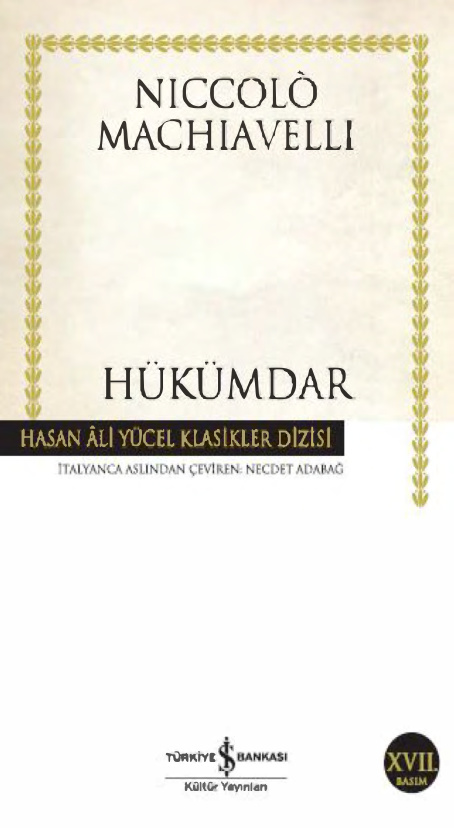 Hükümdar (İş Bankası) PDF - Niccolò Machiavelli 8 Hükümdar (İş Bankası) PDF – Niccolò Machiavelli