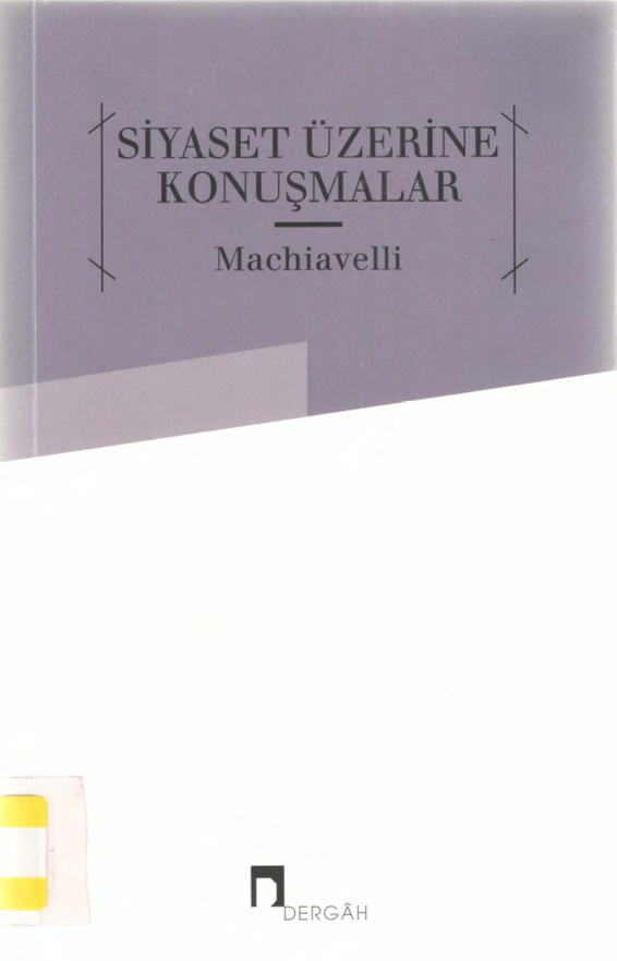 Siyaset Üzerine Konuşmalar PDF – Niccolò Machiavelli