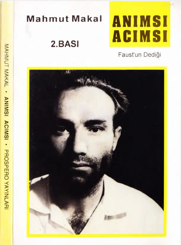 Mahmut Makal Anımsı Acımsı Faust'un Dediği Prespero Yayınları Kitap Kapağı