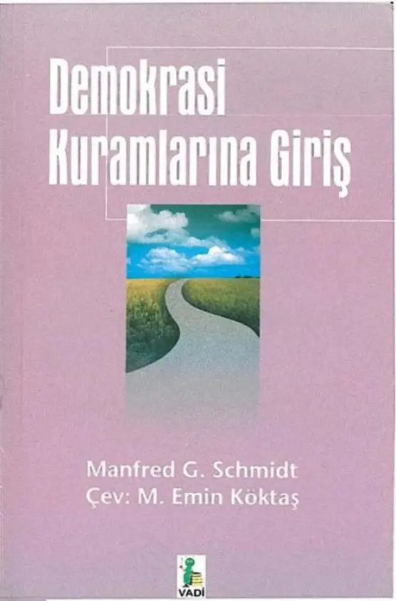 Manfred G. Schmidt Demokrasi Kuramlarına Giriş Vadi Yayınları Kitap Kapağı