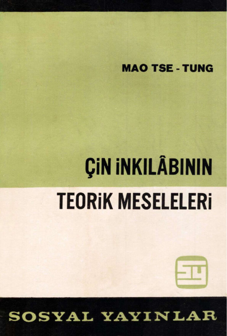 Mao Tse Tung Çin İnkılabının Teorik Meseleleri Sosyal Yayınları Kitap Kapağı