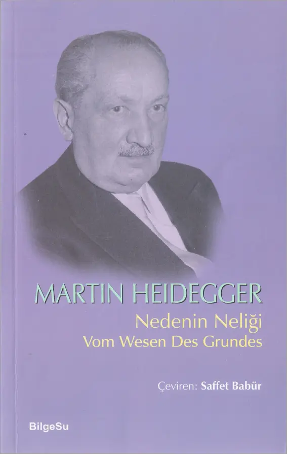 Martin Heidegger Nedenin Neliği BilgeSu Yayınları Kitap Kapağı