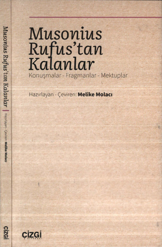 Musonius Rufus’tan Kalanlar PDF – Melike Molacı