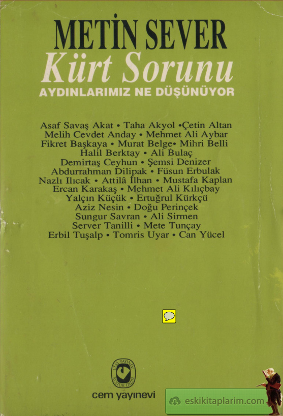 Kürt Sorunu Aydınlarımız Ne Düşünüyor PDF – Metin Sever