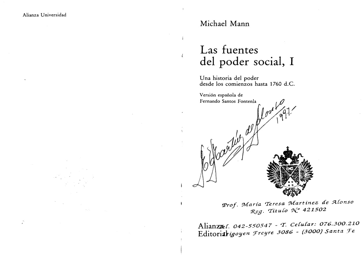 Las fuentes del poder social I PDF – Michael Mann