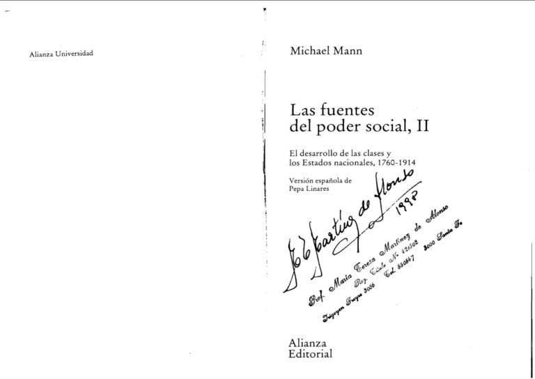 Las fuentes del poder social II PDF - Michael Mann 1 Michael Mann Las fuentes del poder social. II Kitap Kapağı