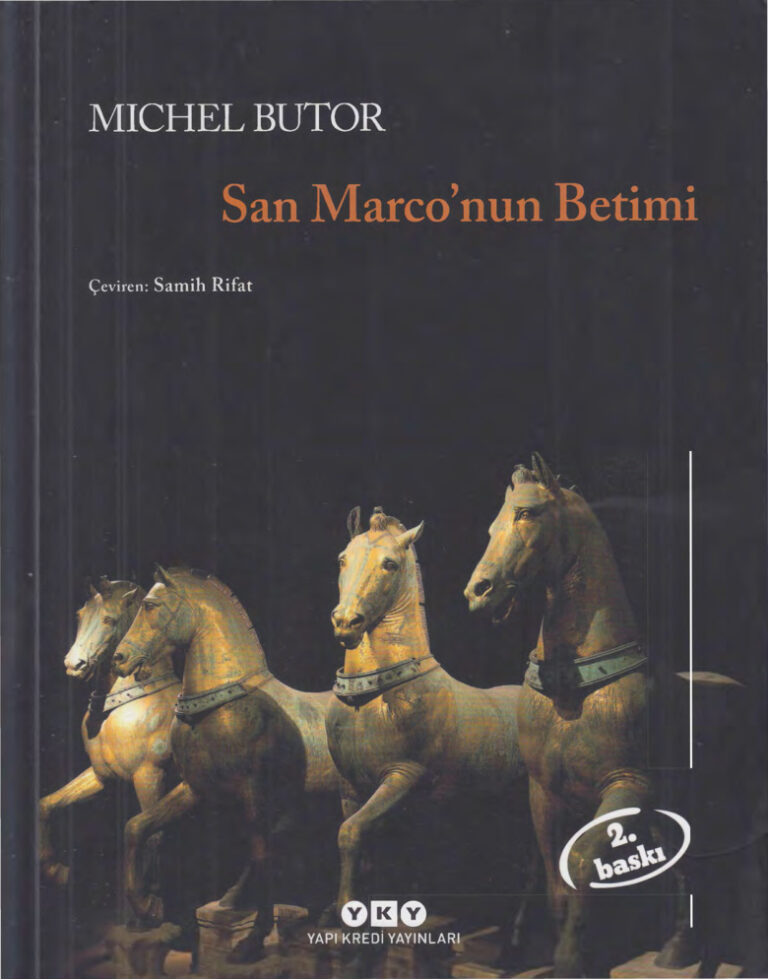 Michel Butor San Marco'nun Betimi YKY Kitap Kapağı