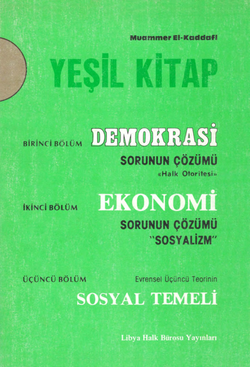 Yeşil Kitap PDF – Muammer El-Kaddafi