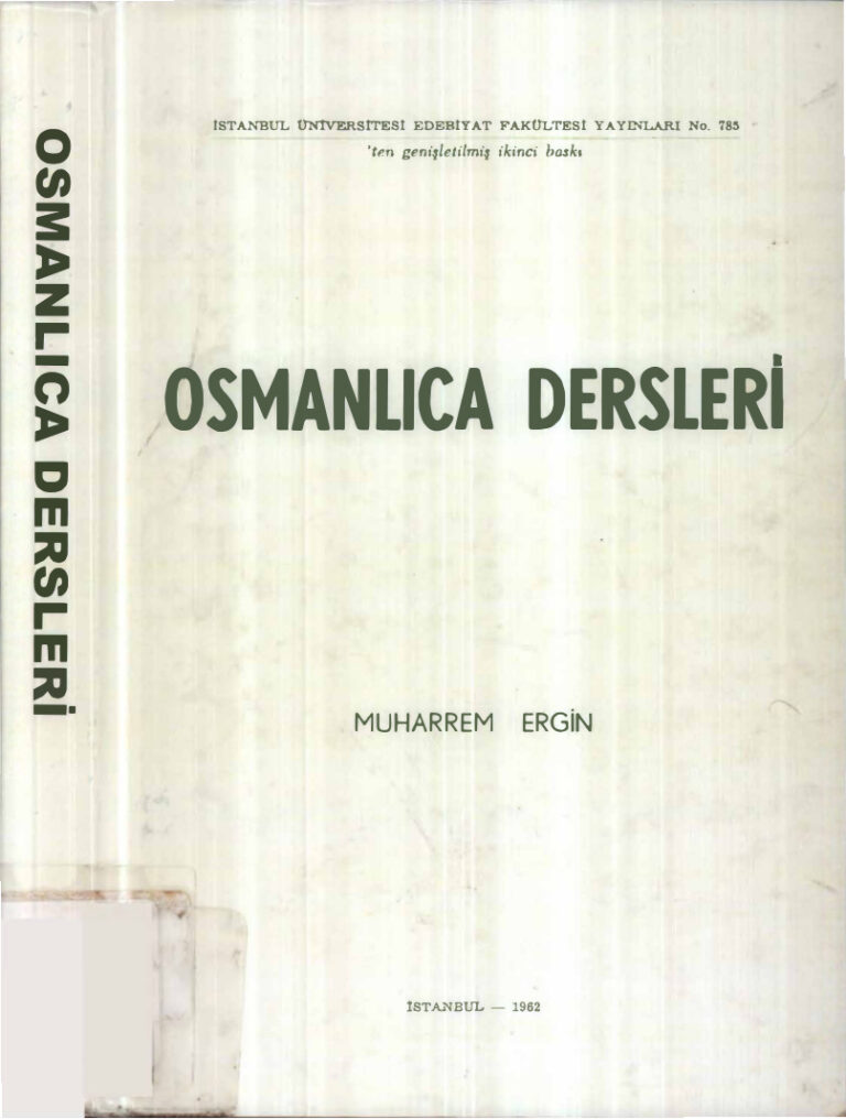 Muharrem Ergin Osmanlıca Dersleri İÜEF Yayınları Kitap Kapağı
