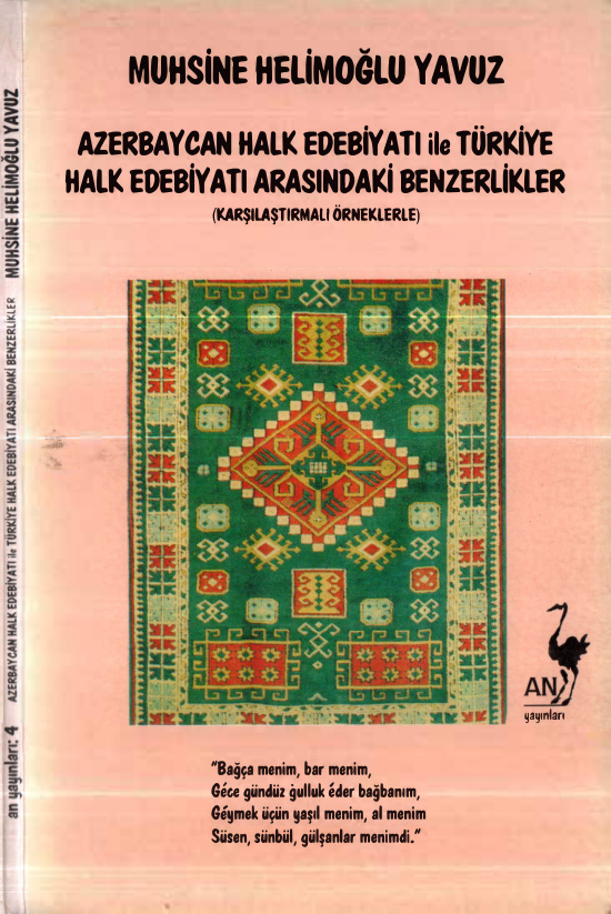 Muhsine Helimoğlu Yavuz Azerbaycan Halk Edebiyatı ile Türkiye Halk Edebiyatı Arasındaki Banzerlikler An Yayınları Kitap Kapağı