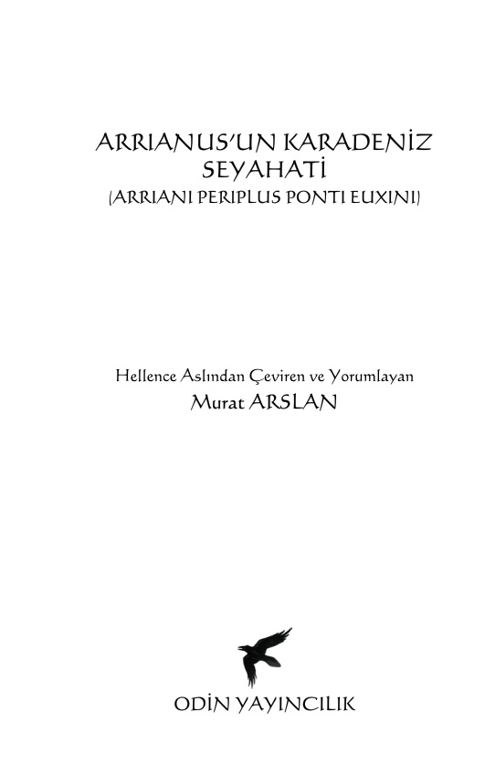Murat Arslan Arrianus'un Karadeniz Gezisi Odin Yayınları Kitap Kapağı