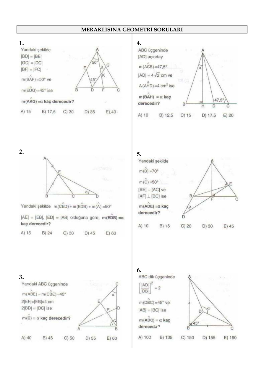 Özel Sorular Geo PDF İndir – Mustafa Yağcı