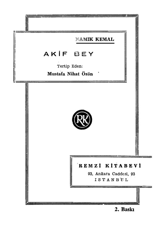 Akif Bey PDF - Namık Kemal 9 Akif Bey PDF – Namık Kemal
