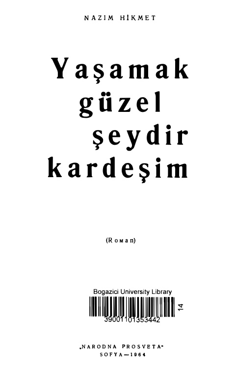 Yaşamak Güzel Şeydir Kardeşim PDF – Nazım Hikmet
