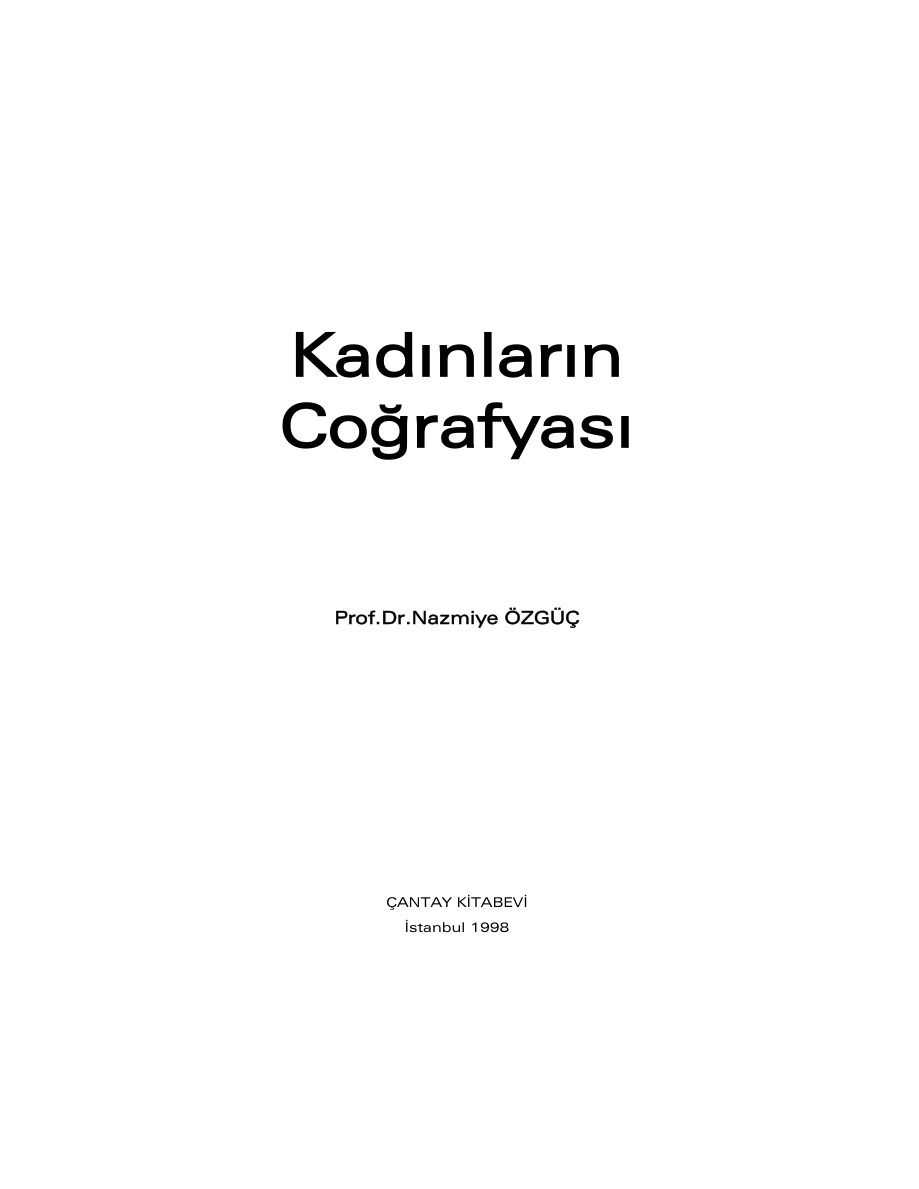 Kadınların Coğrafyası PDF – Nazmiye Özgüç