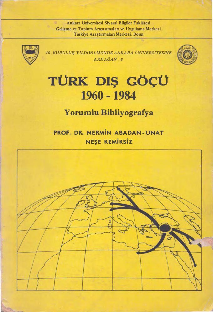 Türk Dış Göçü 1960-1984 Yorumlu Bibliyografya (Renkli) PDF İndir – Nermin Abadan Unat, Neşe Kemiksiz