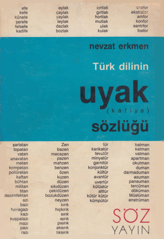 Türk Dilinin Uyak (Kafiye) Sözlüğü PDF İndir – Nevzat Erkmen
