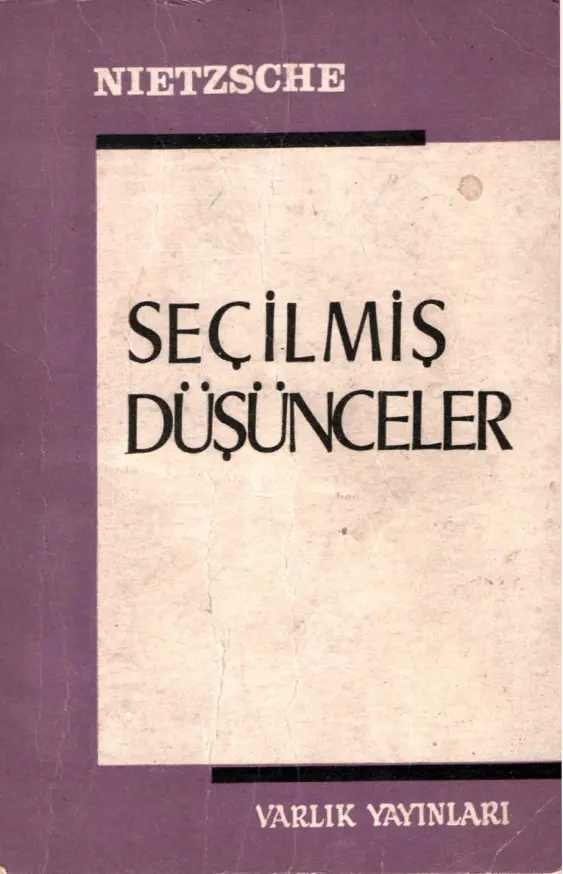 Nietzsche Seçilmiş Düşünceler Varlık Yayınları Kitap Kapağı
