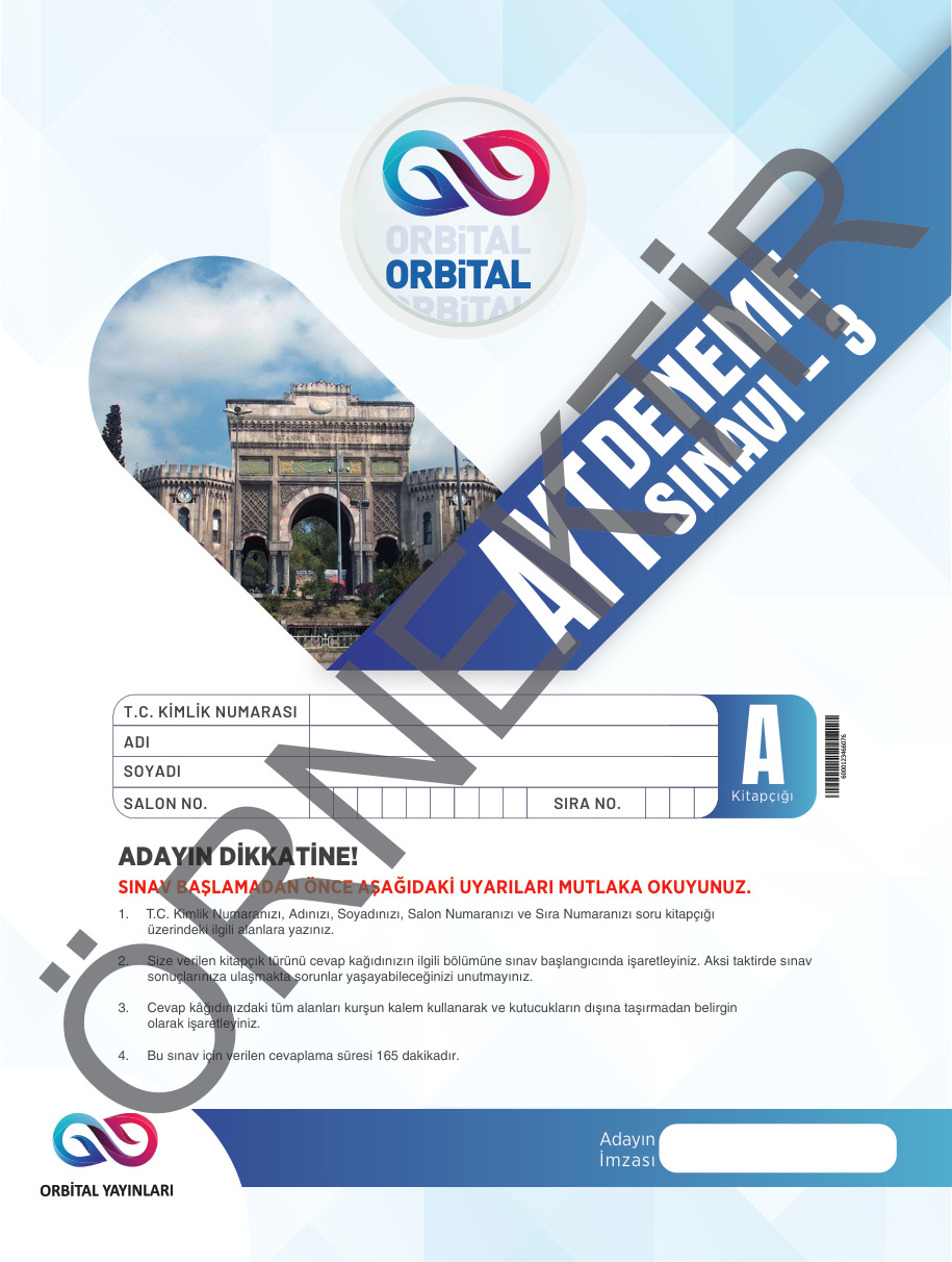 ORBITAL AYT 3 PDF İndir – Orbital Komisyon