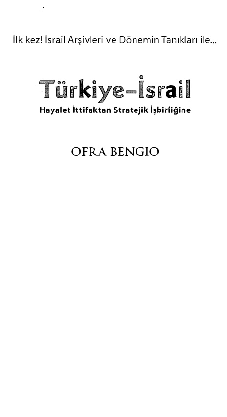 Türkiye-İsrail PDF İndir – Ofra Bengio