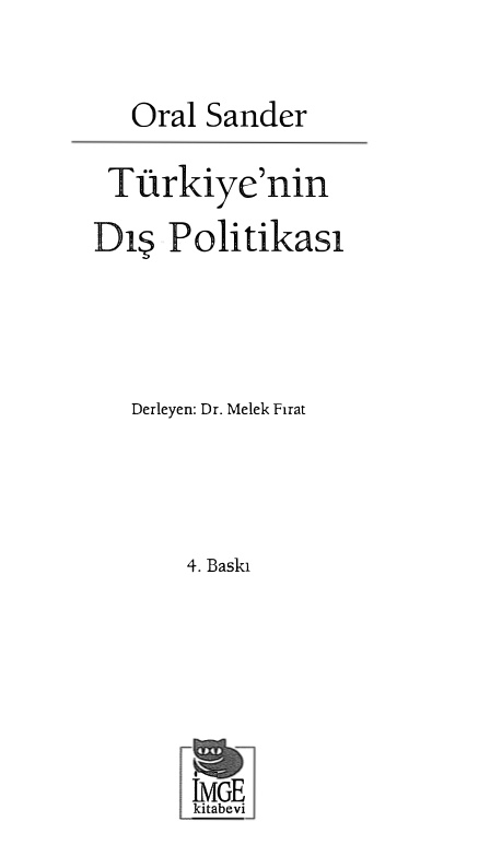 Türkiyenin Dış Politikası PDF İndir – Oral Sander