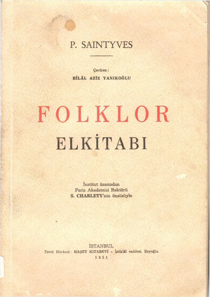 Folklor Elkitabı PDF İndir – P. Saintyves