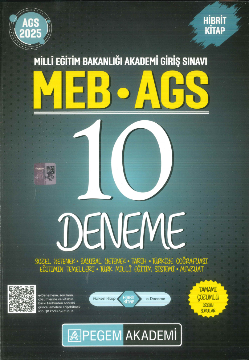 MEB AGS 10 DENEME 2025 PDF İndir – Pegem Komisyon