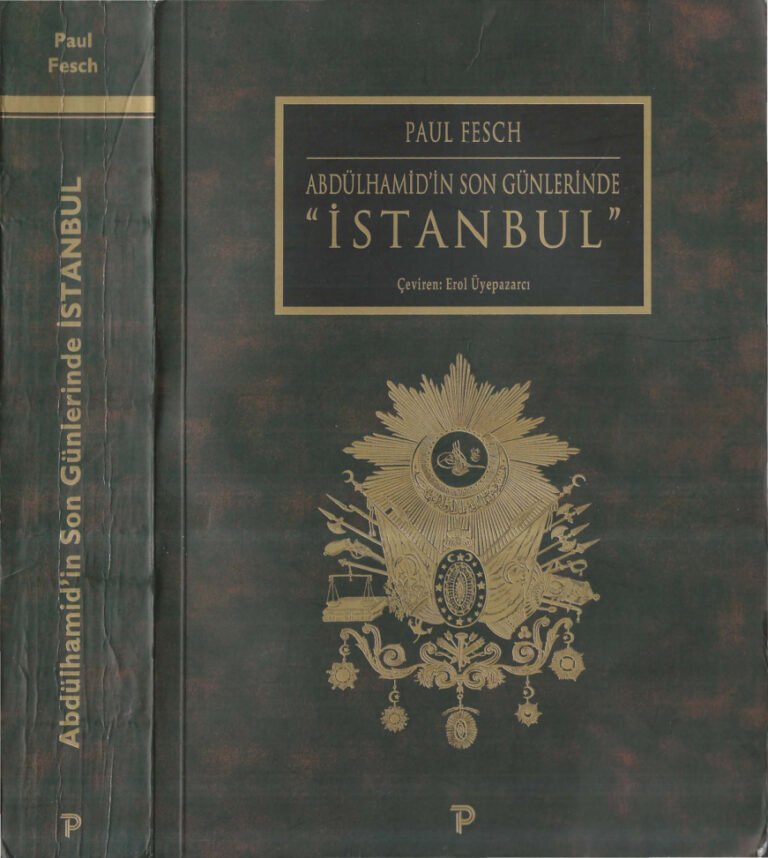 Paul Fesch Abdülhamid'in Son Günlerinde İstanbul Pera Yayınları Kitap Kapağı