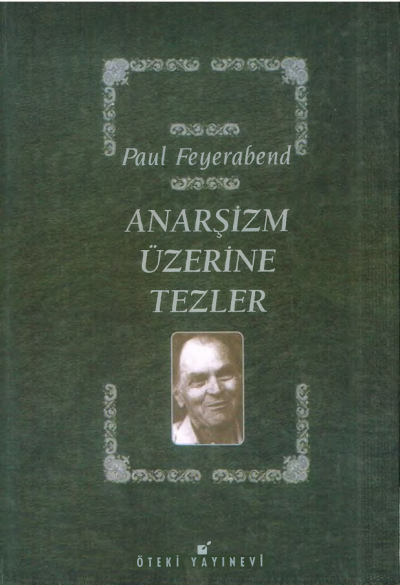 Anarşizm Üzerine Tezler PDF İndir – Paul Feyerabend