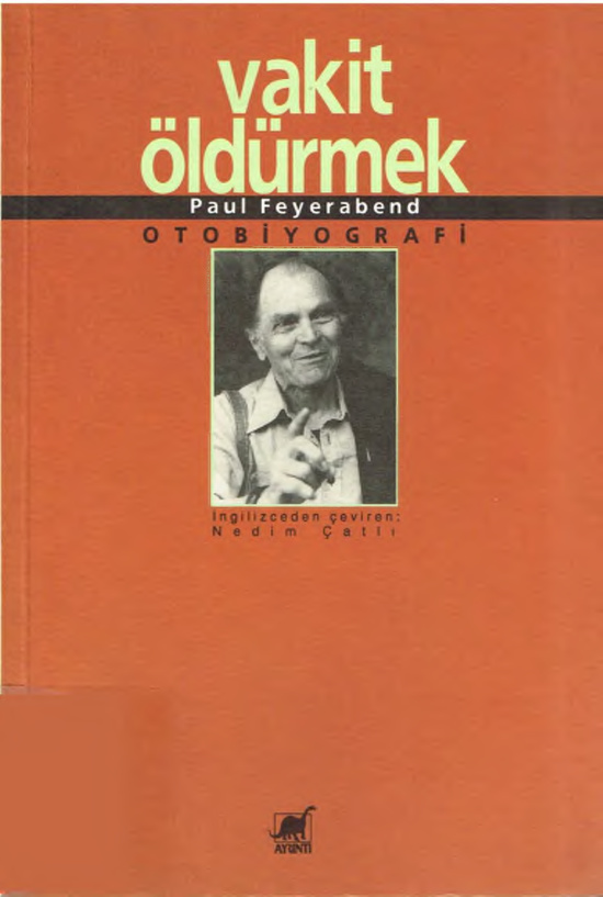 Vakit Öldürmek PDF İndir – Paul Feyerabend