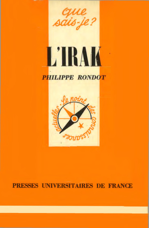 Que sais-je l’Irak PDF İndir – Philippe Rondot