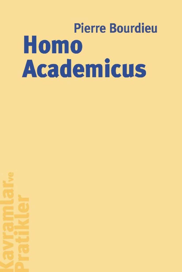 Homo Academicus PDF İndir – Pierre Bourdieu