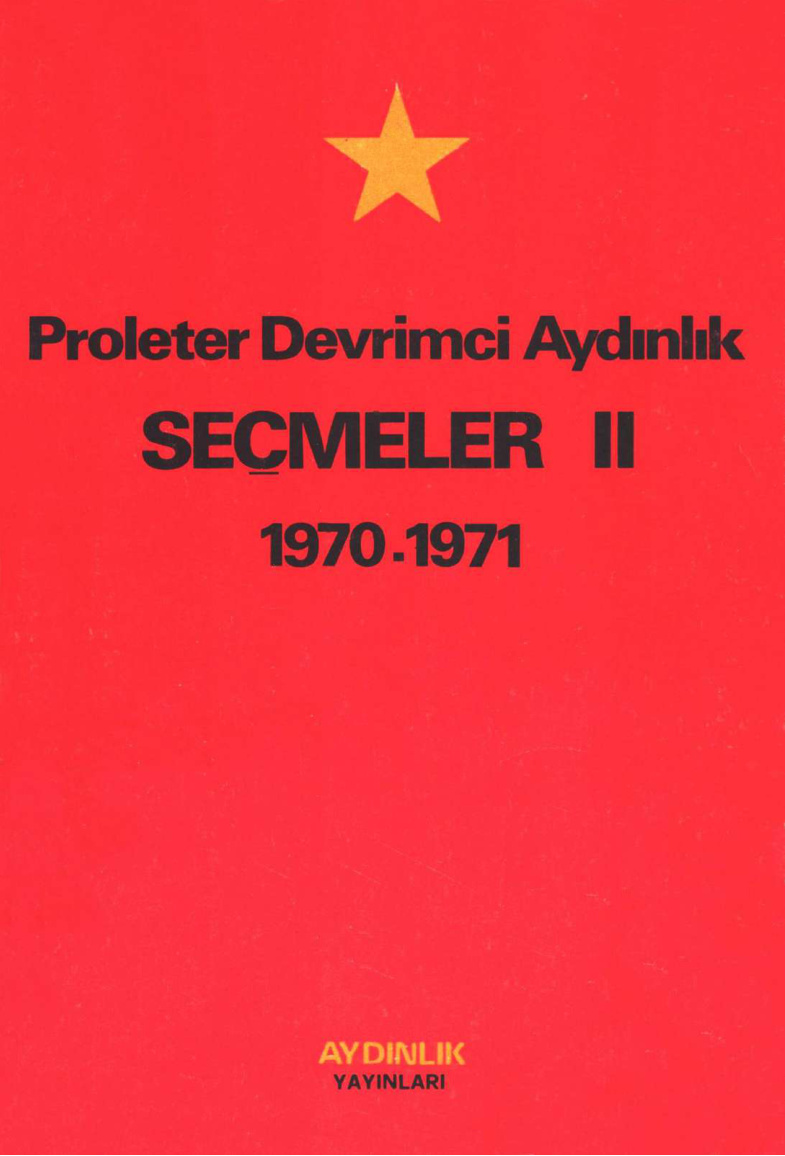 Proleter Devrimci Aydınlık Seçmeler 2 (1970-1971) PDF İndir – Kolektif
