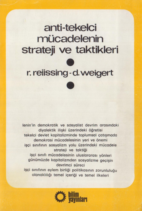 Anti-tekelci Mücadelenin Strateji ve Taktikleri PDF İndir – R. Reiissing – D. Weigert